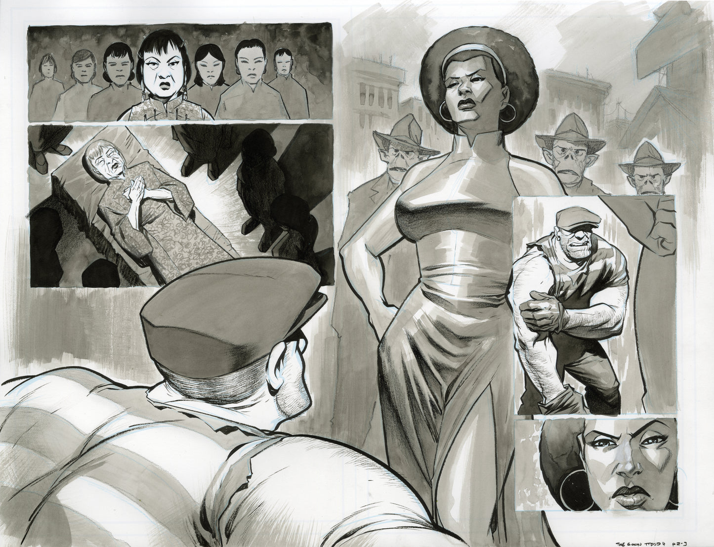 The Goon: Them That Don't Stay Dead #4, Page 2 & 3 Splash