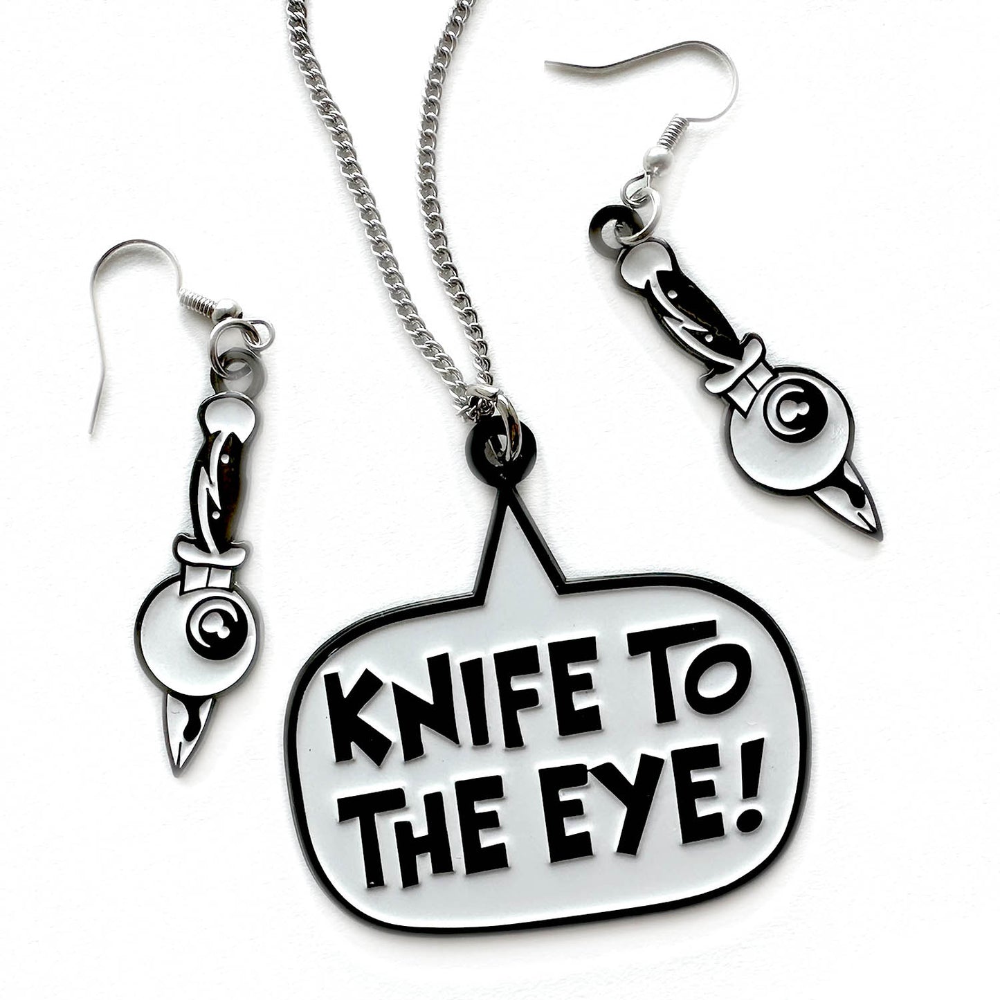 Goon "KNIFE TO THE EYE!" Necklace & Earring set