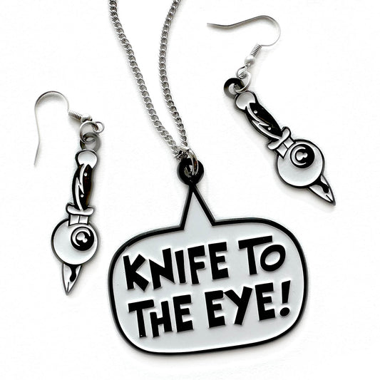Goon "KNIFE TO THE EYE!" Necklace & Earring set