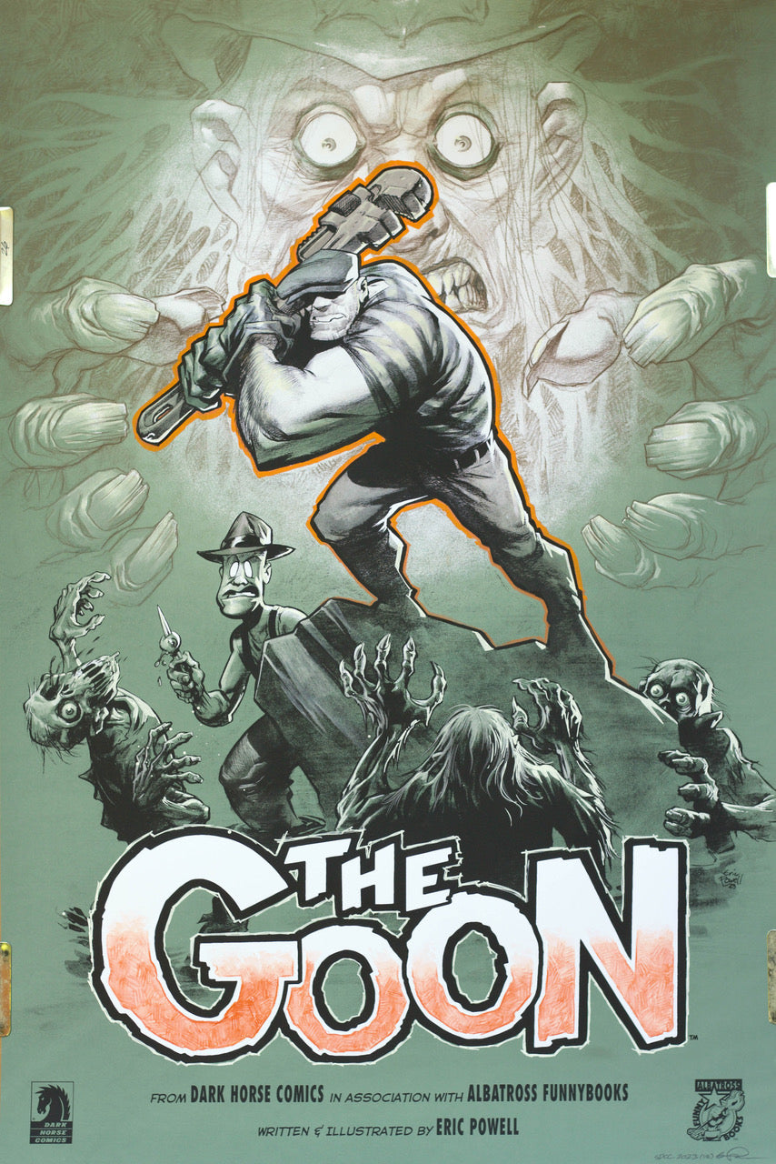 THE GOON Hand painted remarque variant poster "Orange"
