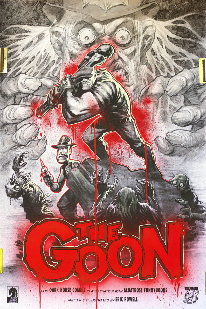 THE GOON hand painted remarque variant poster "Red"