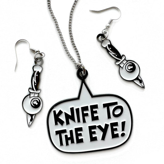 Goon "KNIFE TO THE EYE!" Necklace & Earring set- FC