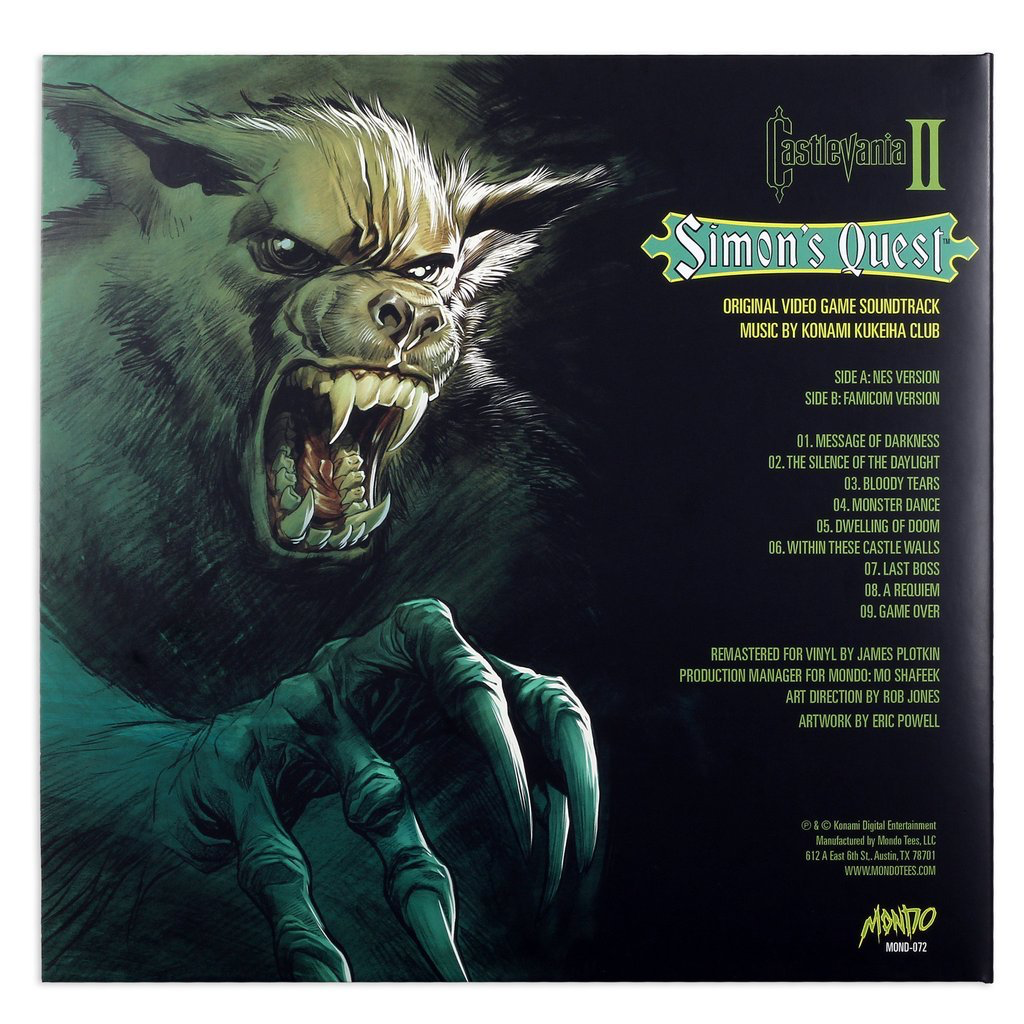 Mondo Castlevania II: Simon's Quest Vinyl (signed by Eric Powell)