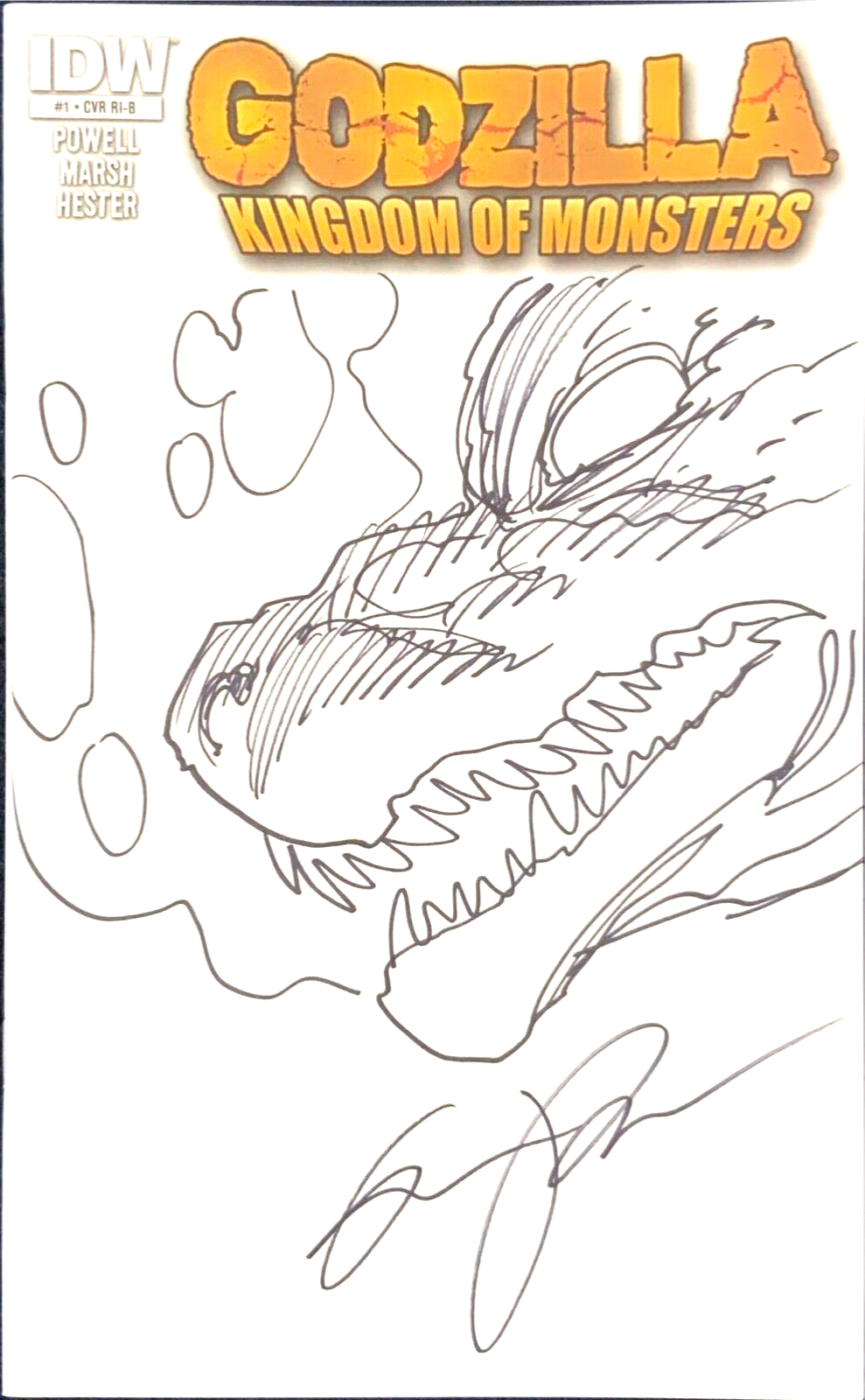 Godzilla Kingdom of Monsters #1 Sketch Cover