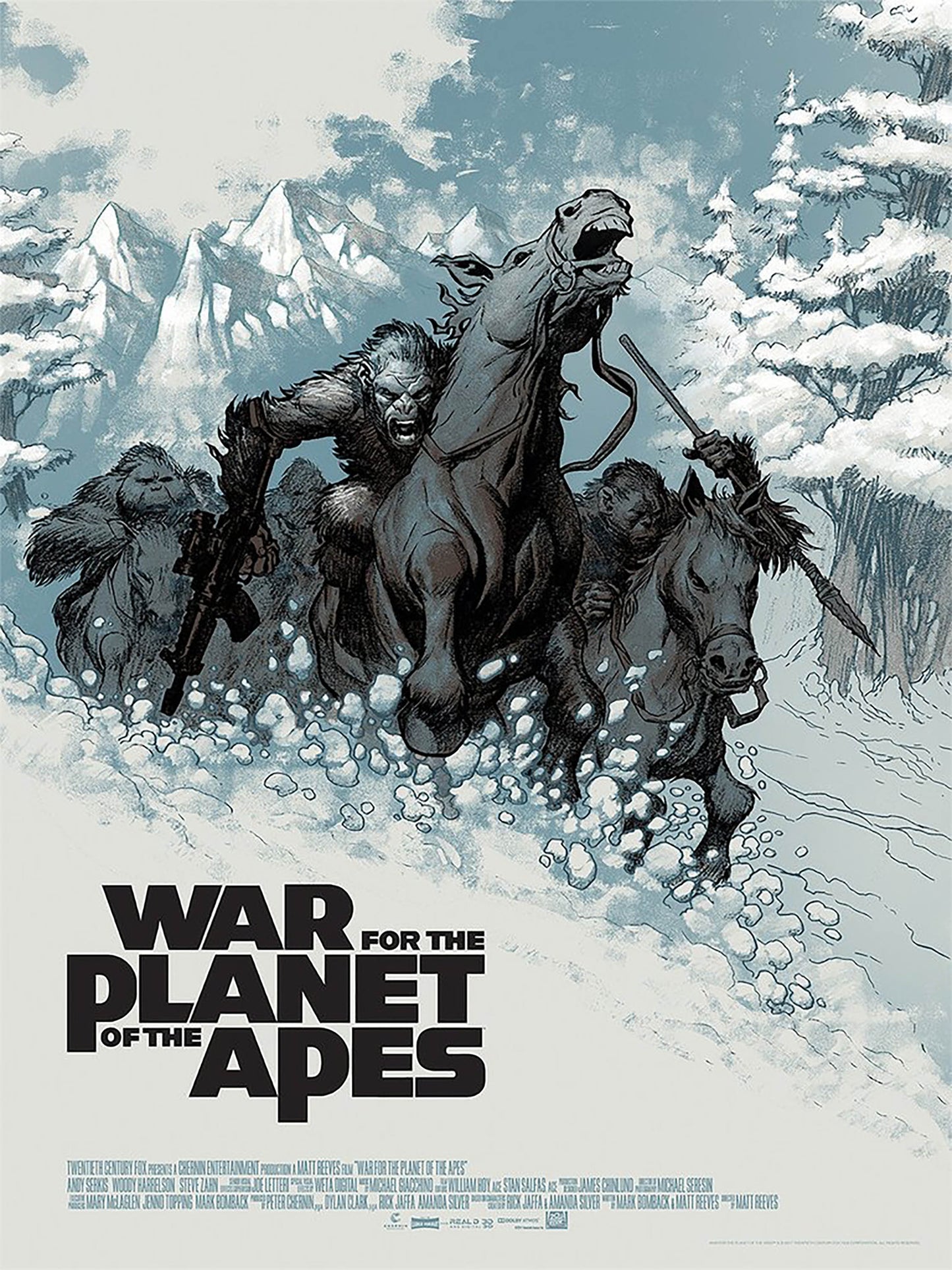 War for the Planet of the Apes Print Mondo